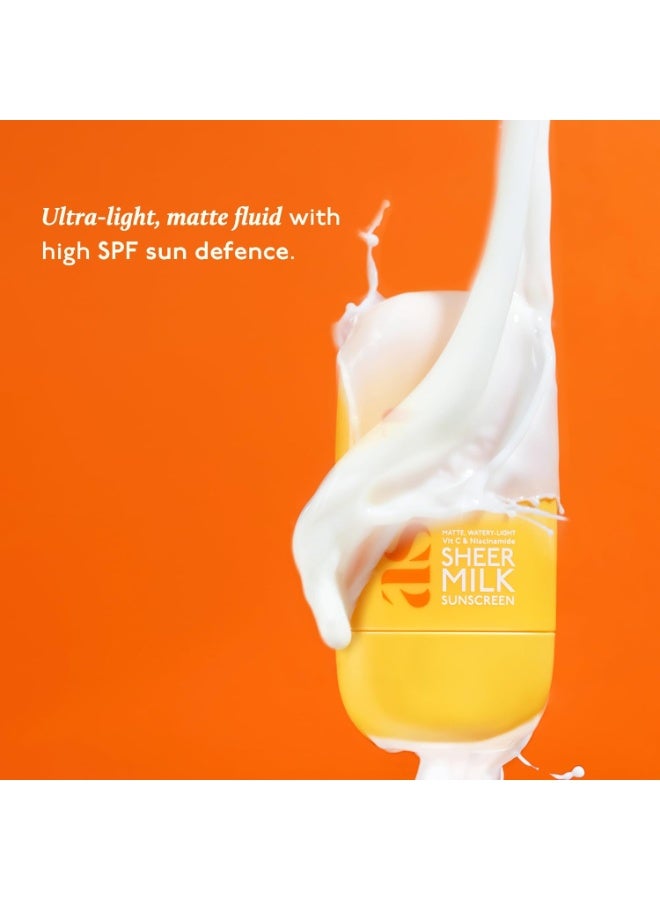 Asaya واقي الشمس أسيا شير ميلك بعامل حماية SPF 50 PA++++ (حماية من أشعة UVA و UVB) | تم اختباره مخبريًا | واقي شمس سائل خفيف الوزن مع النياسيناميد لتفتيح البشرة ودعم حاجزها الطبيعي | تركيبة مائية مناسبة للبشرة المعرضة لحب الشباب | لمسة نهائية غير لامعة وسريع الامتصاص | مناسب للبشرة المعرضة لحب الشباب أو الدهنية أو المختلطة | 50 مل - Image 4